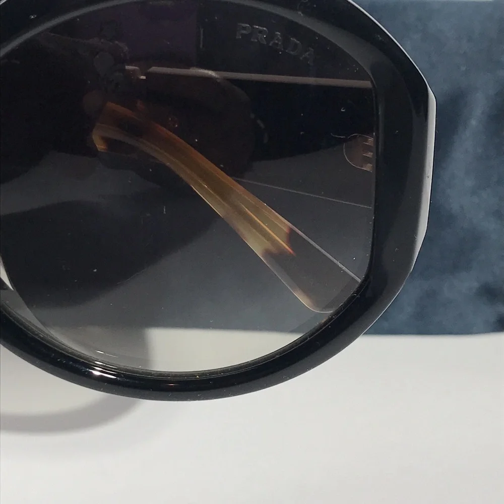New Authentic Prada Black Oversized Sunglasses